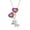 Silver, variant on 925 Silver Plated Cute Mini Teddy Bear Heart Chain 3D Love Necklace Pendant Gift-Silver