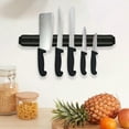 thumbnail image 4 of 21.14*1.97 Inch Magnetic Knife Holders Wall No Drilling Kitchen Organizer Rack Strong Magnet Strip for Utensils Tools Space Saving Storage Stainless Steel Black Durable Antirust, 4 of 7