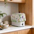 thumbnail image 4 of Toaster Cover 4 Slice, Spring Flowers Dustproof Bakeware Oven Protector with Top Hook, Wild Floral Herb Botanical Waterproof Small Kitchen Appliance Toasters Dust Cover, 12"x11"x8", 4 of 9