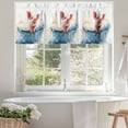 thumbnail image 4 of Pig Bathing Valances for Windows, 42 x 12in, in The Bathtub Rod Pocket Kitchen Valance Curtain Light Filtering Window Treatments for Living Room Bedroom, 1 Panel, 4 of 7