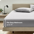 thumbnail image 6 of Bare Home Ultra-Soft Fitted Sheet + Pillowcase Set - Premium 1800 Collection - Deep Pocket - Queen, Light Gray, 6 of 8