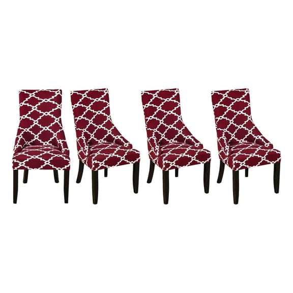 Stretch wingback Side Chair slipcover Printed, armless wingback Chair Cover with Elastic Bottom Sloping Armchair Covers Removable Washable Armchair Covers