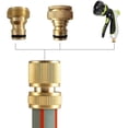thumbnail image 7 of 8 Pieces Garden Hose Tap Connector 1/2 Inch and 3/4 Inch Size 2-In-1 and 1/2 Inch Hose Pipe Quick Connector, 7 of 7