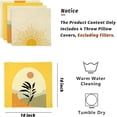 thumbnail image 5 of Yellow Bohemian Pillow Covers 18x18 Set of 4, Geometric Abstract Decorative Throw Pillows for Couch & Bed, Modern Mid Century Sun Sunset Sunrise Theme Indoor & Outdoor Decor, 5 of 6