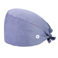 thumbnail image 1 of Langgg 6 Pieces Working Caps Doctors Gourd-shaped Long-time Service Pure Color Dull Polish Button Assorted Colors Unisex Operating Hats Blue adjustable grey Buckles, 1 of 6