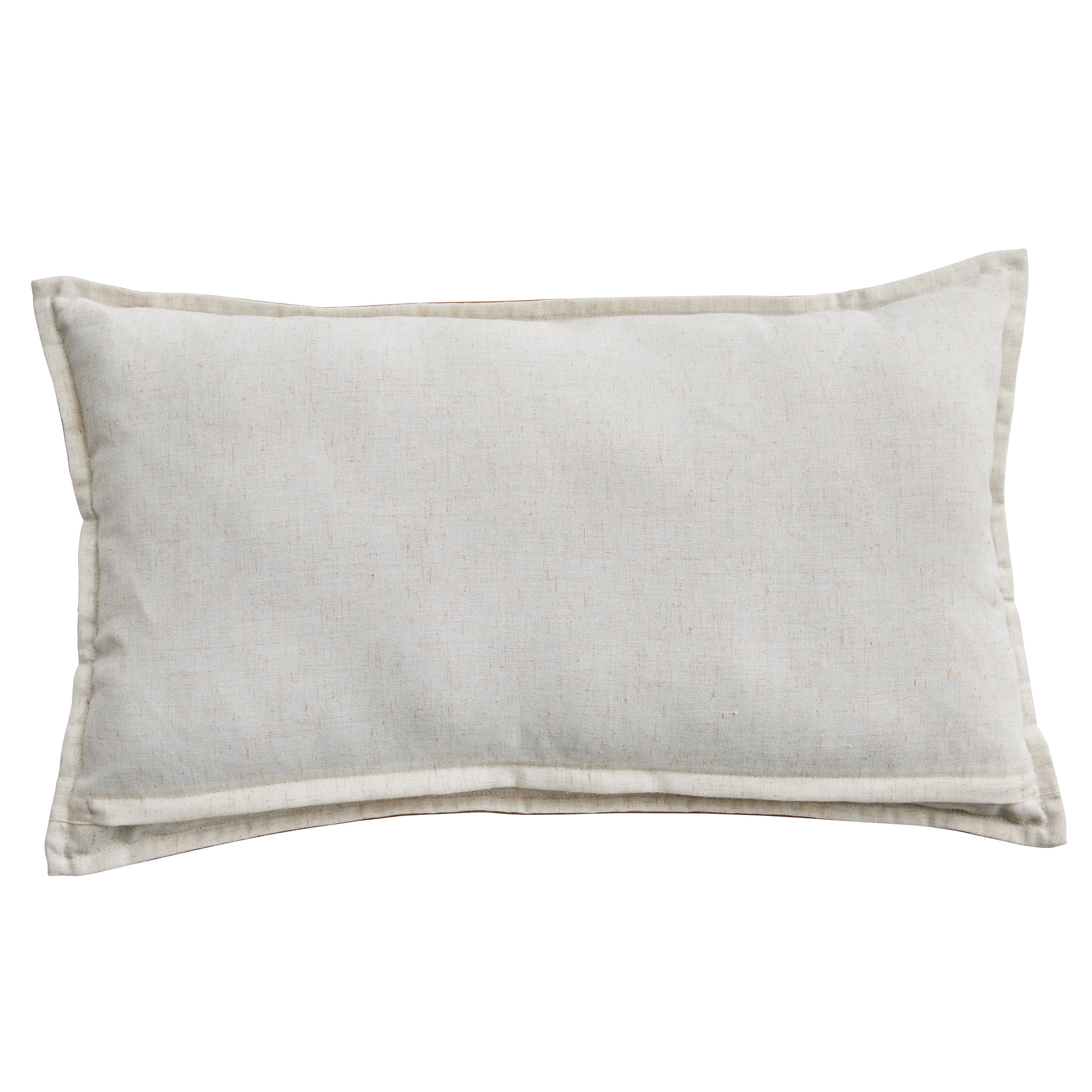 Better Homes & Gardens 14" x 24" Beige Vegan Leather Decorative Pillow