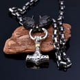 thumbnail image 4 of Collar con colgante de cabeza de lobo de acero inoxidable estilo europeo y americano para hombre, collar de cadena monarca, 4 of 5