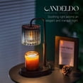 thumbnail image 2 of Lámpara Candle Warmer Candeldo con temporizador negra con 2 bombillas, 2 of 8