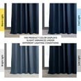thumbnail image 3 of Dark Blue Solid Cotton Blackout Curtain (1 Panel), Dark Blue, 50W X 96L, 3 of 11