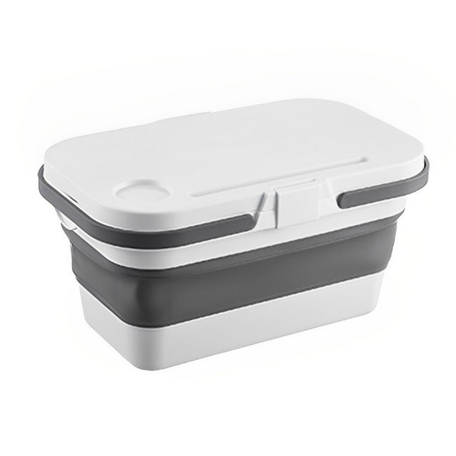 Caja de almacenamiento de intérprete plegable blanca,Blanco,48*27*10,5 cm