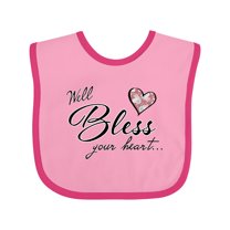 Inktastic Well Bless Your Heart with Floral Print Boys or Girls Baby Bib