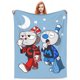 thumbnail image 2 of Manta de terciopelo con dibujos animados de Cuphead y Mugman para invierno, portátil, cálida, para ropa de cama, oficina, edredón fino de felpa, 2 of 7