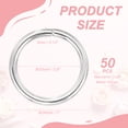 thumbnail image 2 of Uxcell 50 Pcs Aros de Metal para Manualidades 1 Pulgada Guirnalda Floral Aros de Macramé Aros para Atrapasueños para Manualidades DIY Soportes para Plantas de Macramé, Plata, 2 of 7