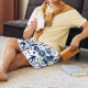 thumbnail image 5 of Balery Skiing Enthusiast Pantalones cortos de pijama de punto de algodón para hombre con cinturilla y bolsillos-Medium, 5 of 6