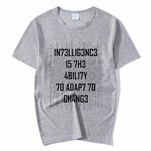 Camiseta divertida con diseño de inteligencia y citas formales de Stephen Hawking para hombres y mujeres, camiseta premium gráfica unisex para hombre