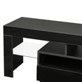 thumbnail image 6 of Canddidliike Modern TV Stand, Entertainment Center with 2 Drawers & 2 open shelves, 20-color RGB LED lights, Media Console Bookshelf - Black, 6 of 8