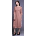 thumbnail image 3 of Bimba Robe Kurti Longue Imprimée Tunique Droite Manches 3/4 pour Femmes Haut, 3 of 6