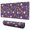 Halloween Owl Ghost Moon Purple Pattern, variant on Halloween Cat Pattern Extended Large Mouse Pad, Desk Protector Mat with Non Slip Base & Stitched Edges, Thick Padded Gifts for Office Work Gaming,31.5"x11.8"