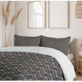 thumbnail image 6 of Ambesonne Abstract Duvet Cover Set, Scribbled Zigzags Pattern, 2-Calking, Dark Taupe Grey Dark Tan, 6 of 6