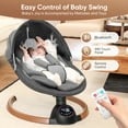 thumbnail image 7 of Babyeap Baby Swing for Infants,Bluetooth Control 5-point Harness Newborn Swing，5 Sway Speed, 10 Lullabies(Light Gray), 7 of 7