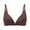 Brown Bras, variant on SMihono Womens Seamless Triangle Bralettes Front Closure Deep V Wireless Bras Comfortable Padded Bralette Front Opening Buckle No Rims Fixed Cup Gathering Daily Bra Beige L