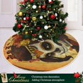 thumbnail image 6 of FMSHPON Halloween Halloween Skull Flower Xmas Christmas Tree Skirt Stand Mat for Holiday Party Decoration Indoor Outdoor 48 inches, 6 of 6