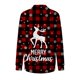 thumbnail image 2 of Sudadera sin capucha Gibobby con media cremallera y Estampado navideño para mujer Vino XL, 2 of 4