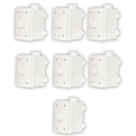 Acoustic Audio AAOVCD-W Outdoor Volume Controls White Weatherproof 7 Piece Set