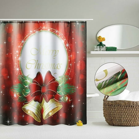 9 Patterns Christmas Shower Curtain Polyester Fabric Bathroom Shower Curtain Size 71x 65 inches Best Christmas (The Best Shower Curtains)