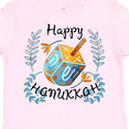thumbnail image 4 of Inktastic Happy Hanukkah Dreidel and Laurels Boys or Girls Toddler T-Shirt, 4 of 5