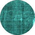 thumbnail image 1 of Ahgly Company Machine Washable Indoor Round Persian Turquoise Blue Traditional Area Rugs, 4' Round, 1 of 4