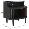 thumbnail image 3 of Safavieh Tameka Modern Mdf and Solidwood Night Stands, Black/Gold, 3 of 6