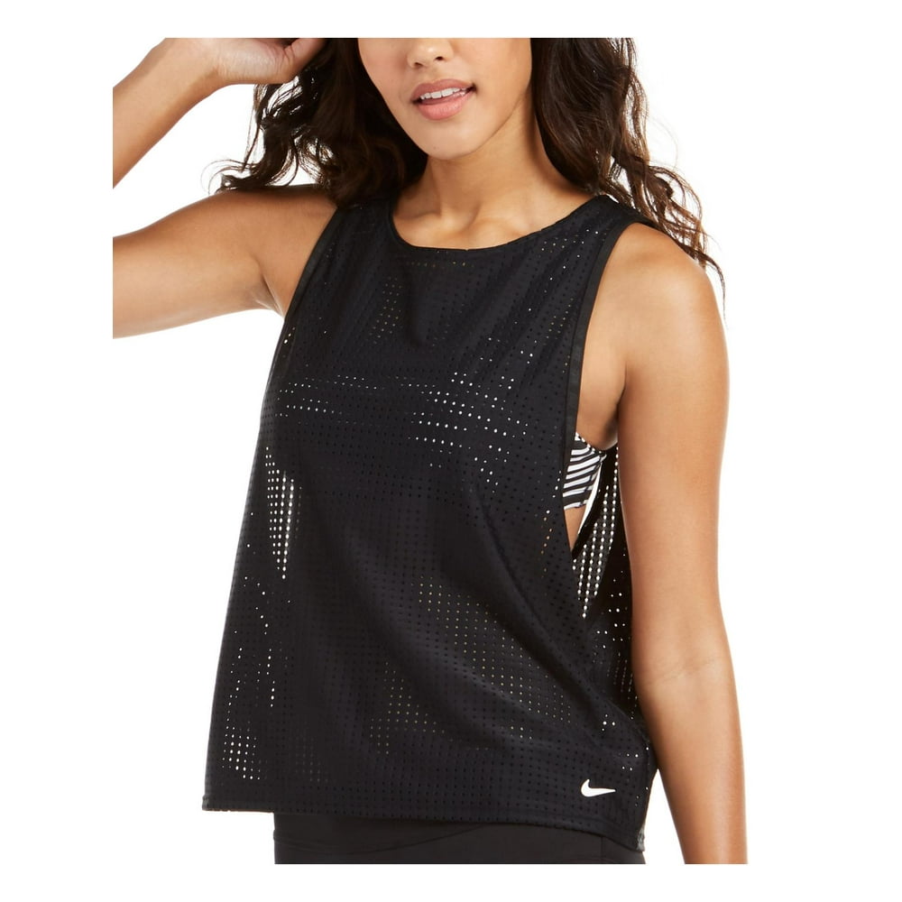 Nike Nike Womens Striped Convertible Tankini Swim Top