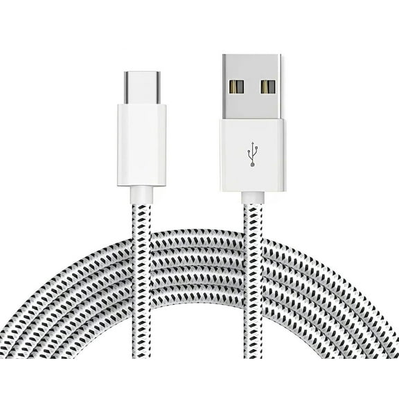 10ft USB Cable for Verve Snap, Iris Flip Phones - Type-C Charger Cord Power Wire USB-C for Consumer Cellular Verve Snap, Iris Flip