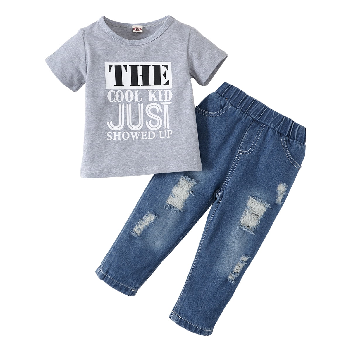 Infant Baby Boys Clothes Baby Boys Outfits Letter Print Short Sleeve