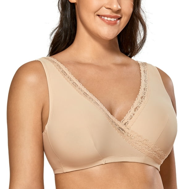 DELIMIRA Women's Plus Size Nursing Bras for Breastfeeding Maternity