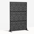 thumbnail image 7 of 72"x47" Outdoor Privacy Screen with Stand Ernest Metal Balcony Decorative Screen,Black, 7 of 7