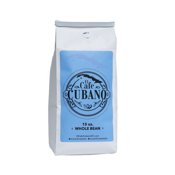 El Café Cubano Whole Bean Coffee, Medium-Dark Roast, 10 Oz