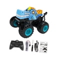 thumbnail image 2 of Coche todoterreno con control remoto, con luces y música, juguete eléctrico para pasatiempos, coche de juguete RC para niños, niñas, regalos de azul, 2 of 9