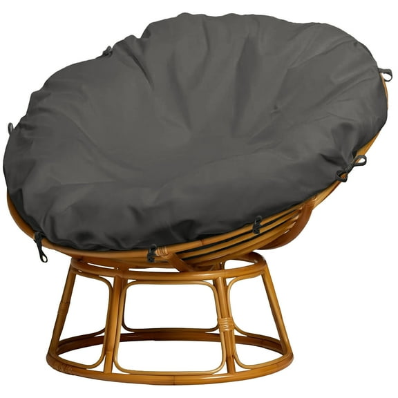 NNYYS Papasan Cushion Covers Only, Outdoor Cushion Waterproof Slipcover for Papasan Chair Cushion, Easy to Clean Internally Fixed Removable Zippered Papasan Cushion Cover,Dark Gray