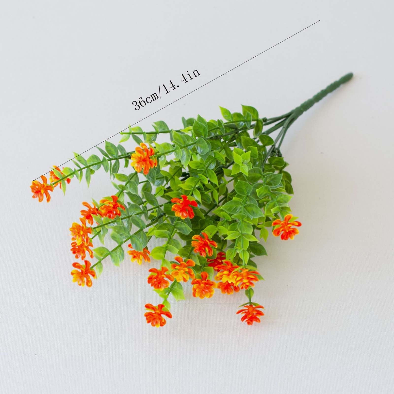 kladzum 8 Bundles Artificial Flowers for Outdoor, Fake Plants No Fade Faux Plastic Flowers for Spring Summer Indoor Garden Patio Window Box Kitchen Home Decor