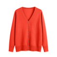 thumbnail image 6 of Fartey Womens Cardigan Sweaters 2025 Fashion Solid Color Button up V Neck Long Sleeve Sweaters Soft Comfy Knit Casual Cardigans Orange S-3XL, 6 of 9