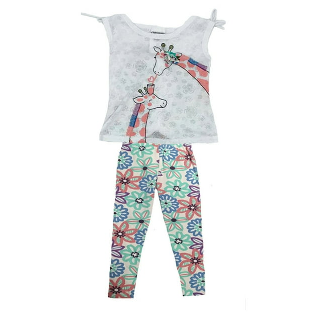 Conjunto Playera Estampada y Leggings Kiss Jirafas Baby Kisses Conjunto2515