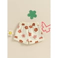 thumbnail image 4 of Bagilaanoe Toddler Baby Girls Denim Shorts Elastic Waist Print Jean Shorts with Pockets 6M 12M 24M 3T 4T Kids Summer Clothes, 4 of 7