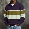 thumbnail image 3 of Horkkom Men Pullover Sweatshirt Fall Outfits Striped Sweatshirt Trendy Casual Sweatshirt L, 3 of 7