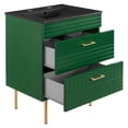 thumbnail image 2 of Pemberly Row 24" Rubberwood MDF Particleboard Bathroom Vanity-Green/Black, 2 of 8