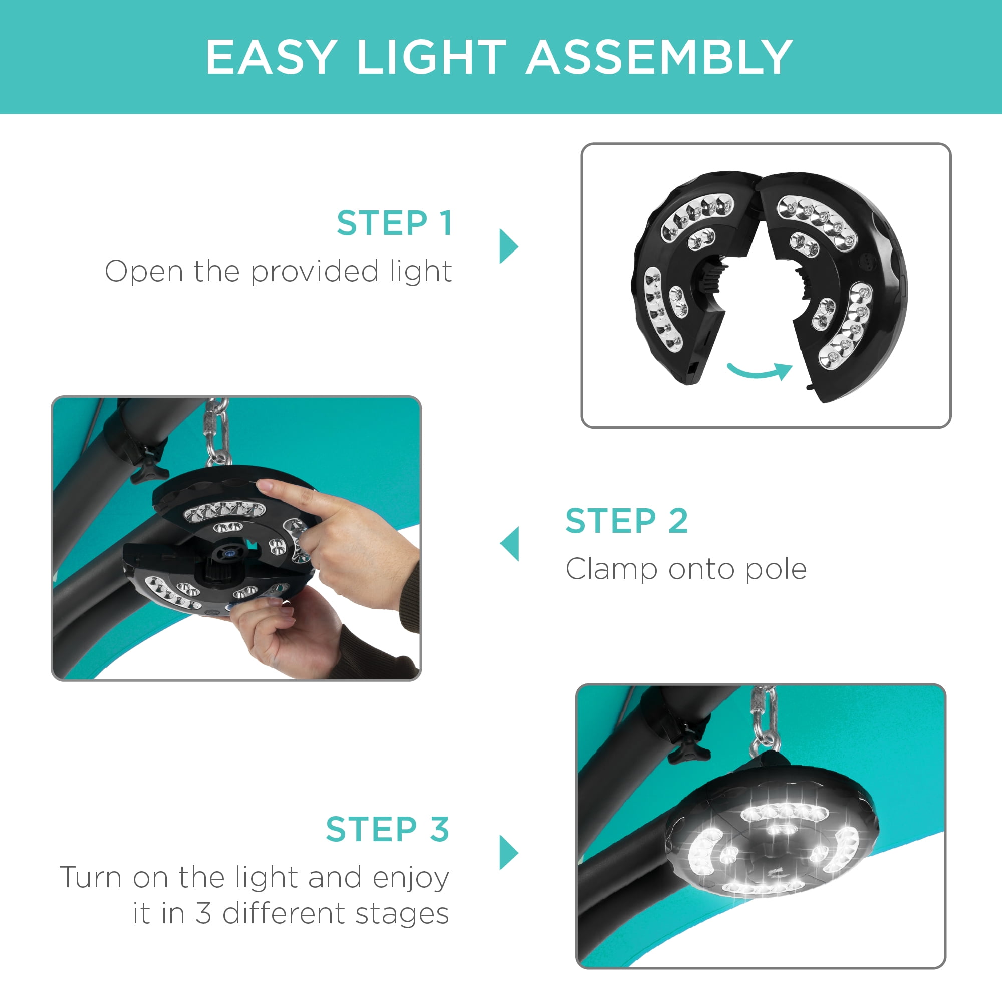 Buy Best Choice Products Hanging LEDLit Curved Chaise Lounge Chair for