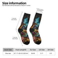 thumbnail image 4 of Goofa Galactic Jungle Dinosaurs Printed Men's Crew Socks, Soft Durable Breathable Moisture-Wicking with Odor Control Cotton socks, 4 of 9