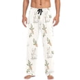 thumbnail image 7 of FORMRS Mens Pajama Pants with Pockets Cotton Sleepwear Lounge Bottoms Sizes S-2XL, Beige Rabbits and Carrots, 7 of 7