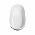 thumbnail image 4 of Rebecca 60 Inch Freestanding Bathtub in White with Shiny White Trim and Floor Mounted Faucet in Brushed Gold, 4 of 7